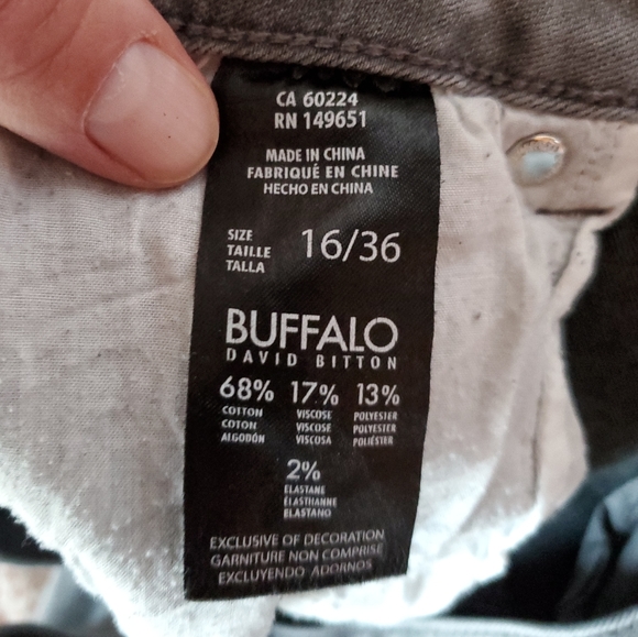 Buffalo David Bitton Women's Pursuit Skinny Jeans. Charcoal. Size 16/36. Used. - Picture 7 of 16